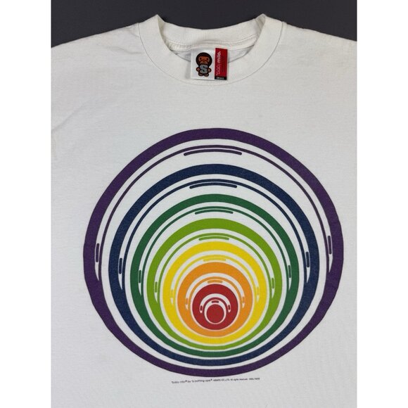 Vintage Y2K Baby Milo A Bathing Ape Bape White Shirt Streetwear Hype 2005 Small - Picture 3 of 11